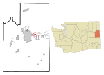 Spokane County Washington Incorporated and Unincorporated areas Millwood Highlighted